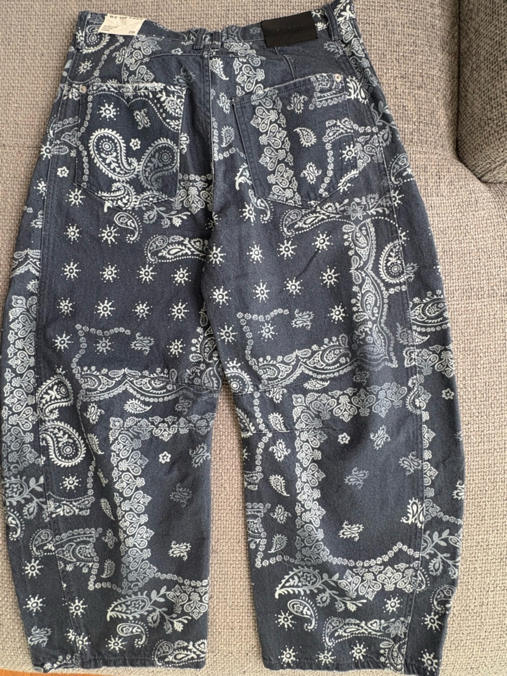 Free People x We The Free Paisley Barrel Jeans Size 28 New - Picture 11 of 13